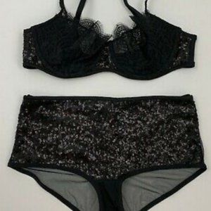 Victoria's Secret Lacy Shimmering Bra and Panty